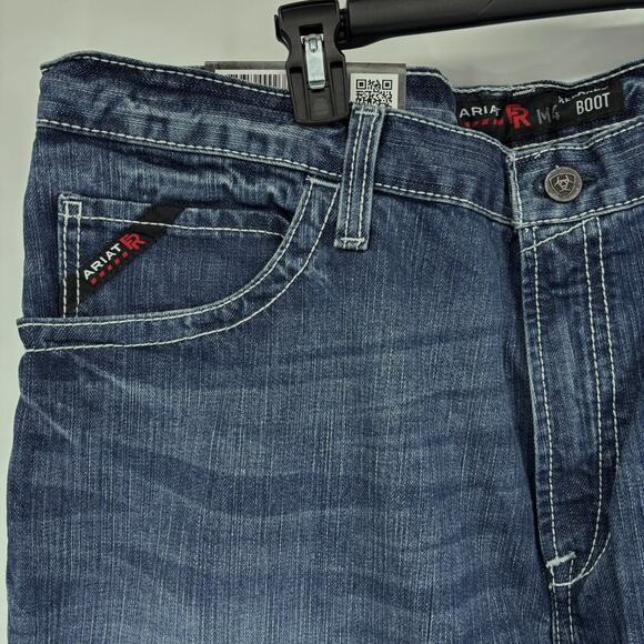 NEW Ariat FR M4 Relaxed Boot Cut Jeans 42x30 Flame Resistant CAT 2 Work Glacier - Picture 3 of 9